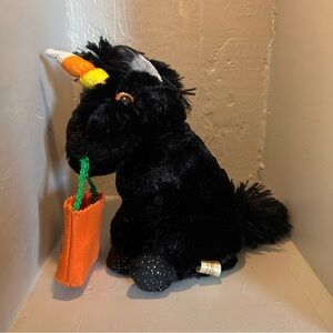 Dan Dee Halloween Black Unicorn Plush Singing Addams Family Song Animated NEW